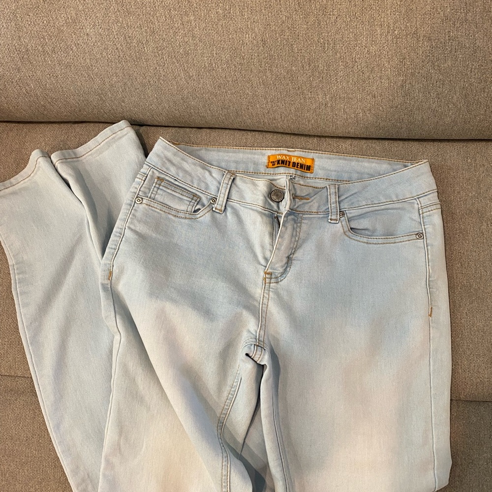 blue skinny jeans